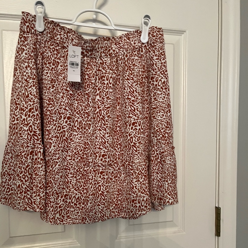 Animal Print Tiered Skirt